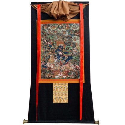 Gandhanra Handmade Thangka - Palden Lhamo / Magzor Gyalmo / Shri Devi - from Kathok Monastery