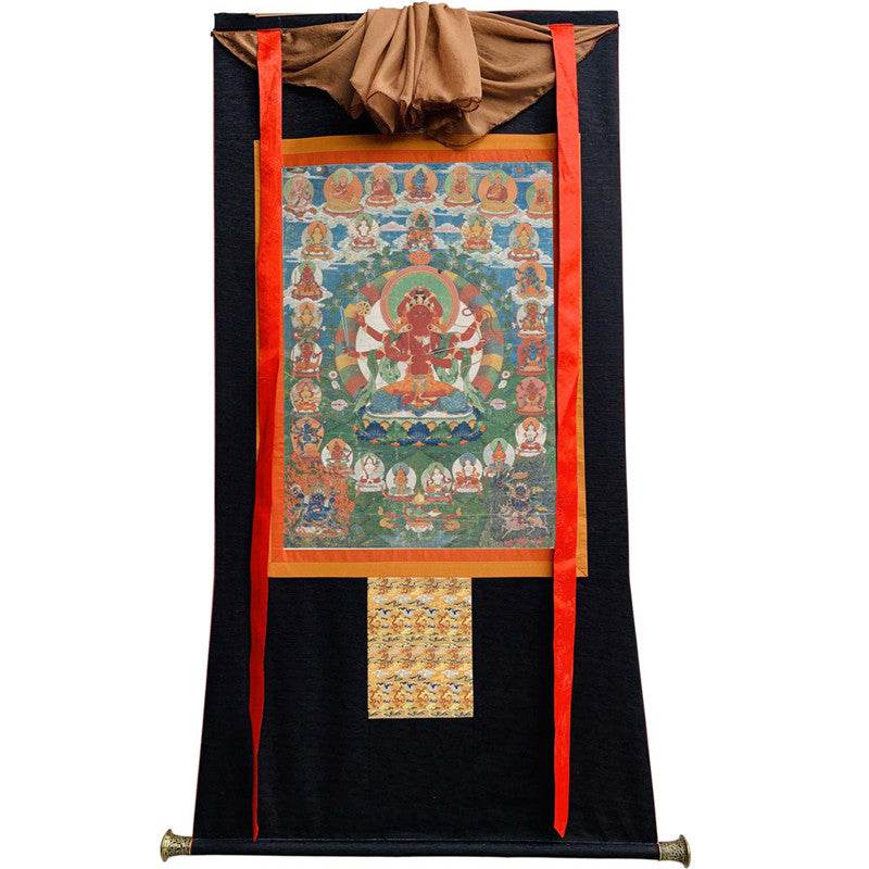 Red Tara - 21 Tara Image - Tibetan thangka painting, view 13