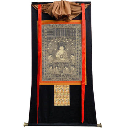 Shakyamuni - Tibetan thangka painting, view 8