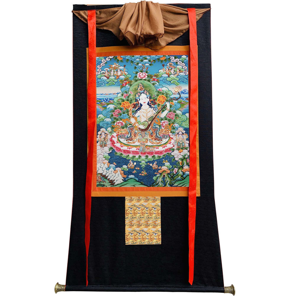2786-唐卡-HBMT-094妙音佛母-240dpi - Tibetan thangka painting, view 8