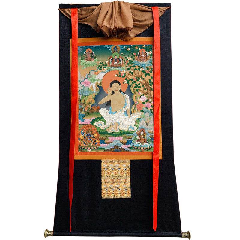 Milarepa Image - Tibetan thangka painting, view 13