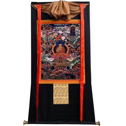 Shakyamuni - 17th Century - Tibetan thangka painting, view 8