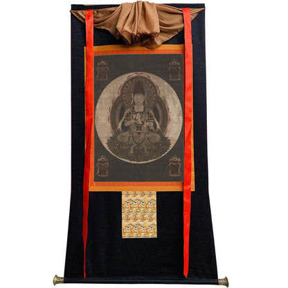 Mandala of the One-Syllable Golden Wheel Image - Tibetan thangka painting, view 13