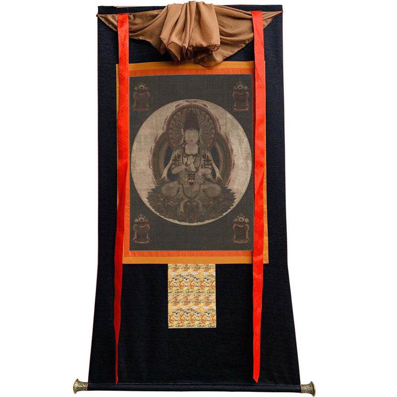 Mandala of the One-Syllable Golden Wheel Image - Tibetan thangka painting, view 13