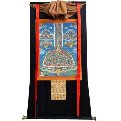 Je Tsongkhapa Refuge Tree Image - Tibetan thangka painting, view 13