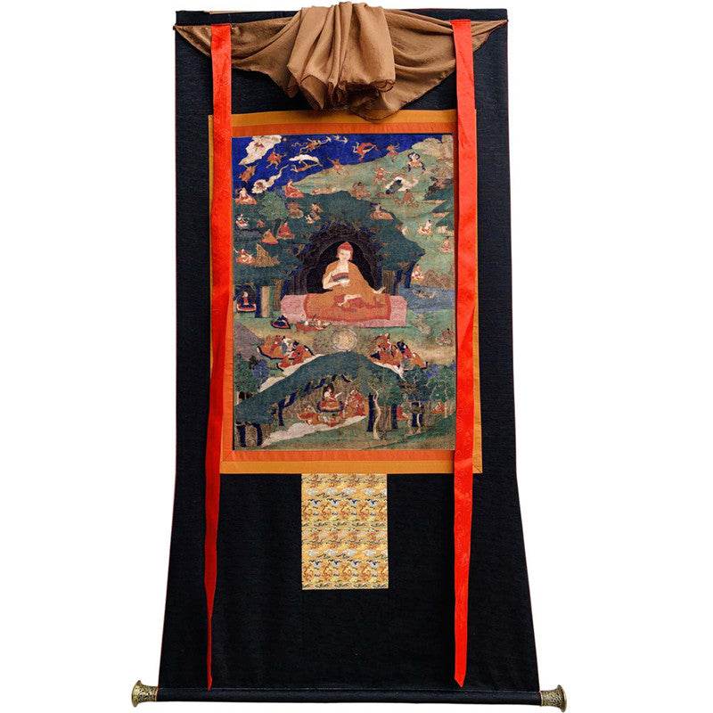 Guru Rinpoche Image - Tibetan thangka painting, view 13