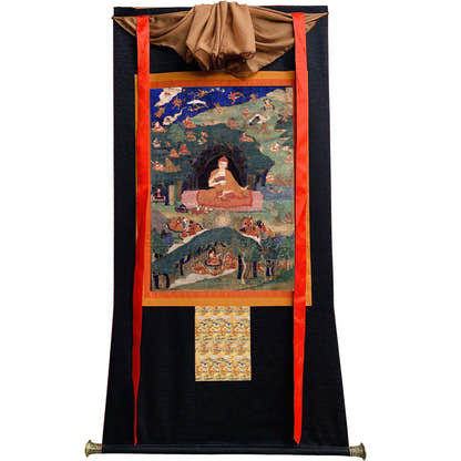 2770-唐卡-HBMT-074莲师说法 - Tibetan thangka painting, view 8
