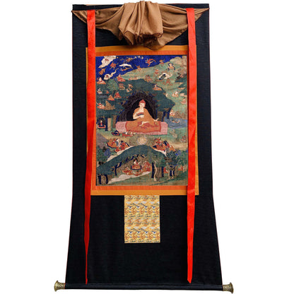 2770-唐卡-HBMT-074莲师说法 - Tibetan thangka painting, view 8