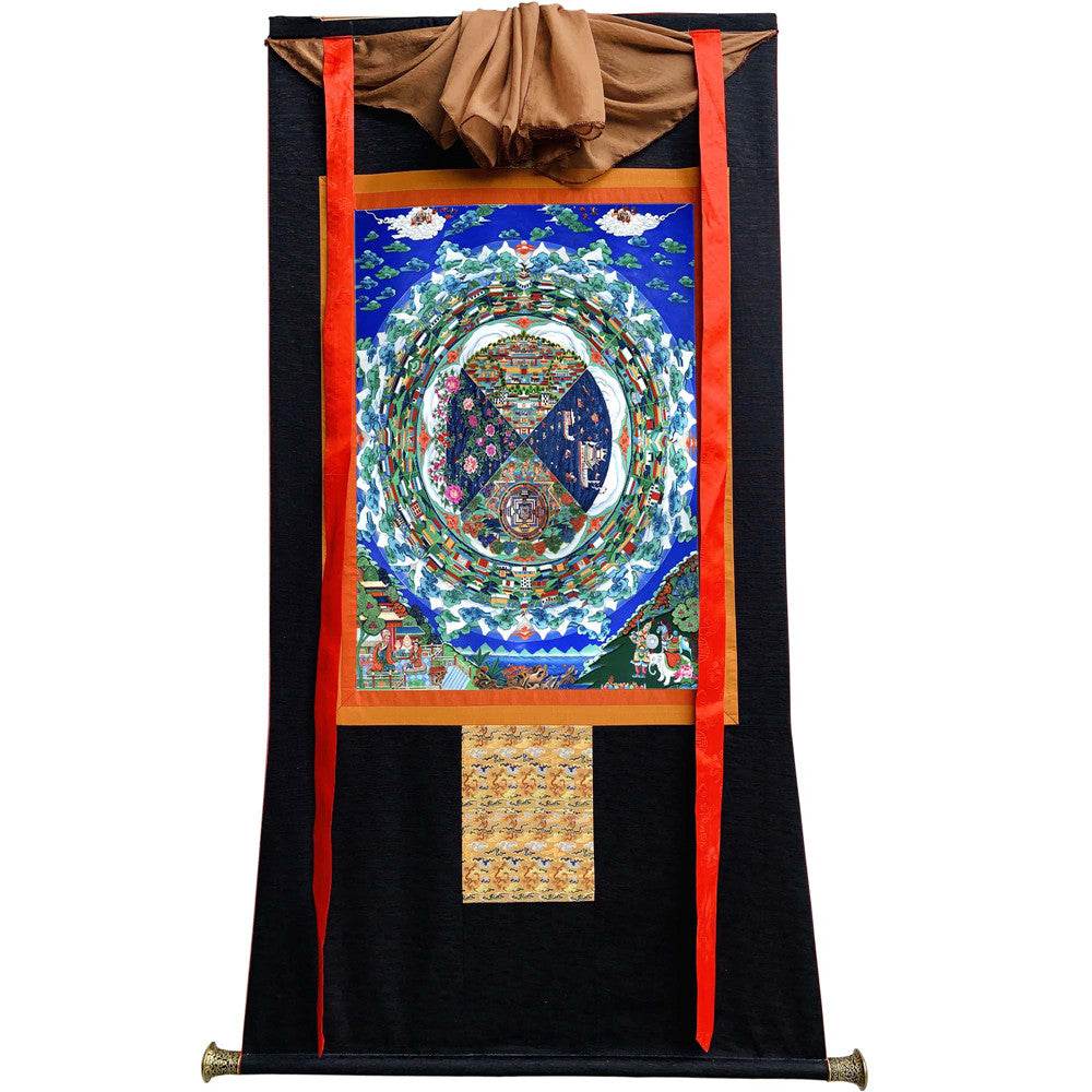 The three realms of samsāra - Tibetan thangka painting, view 8