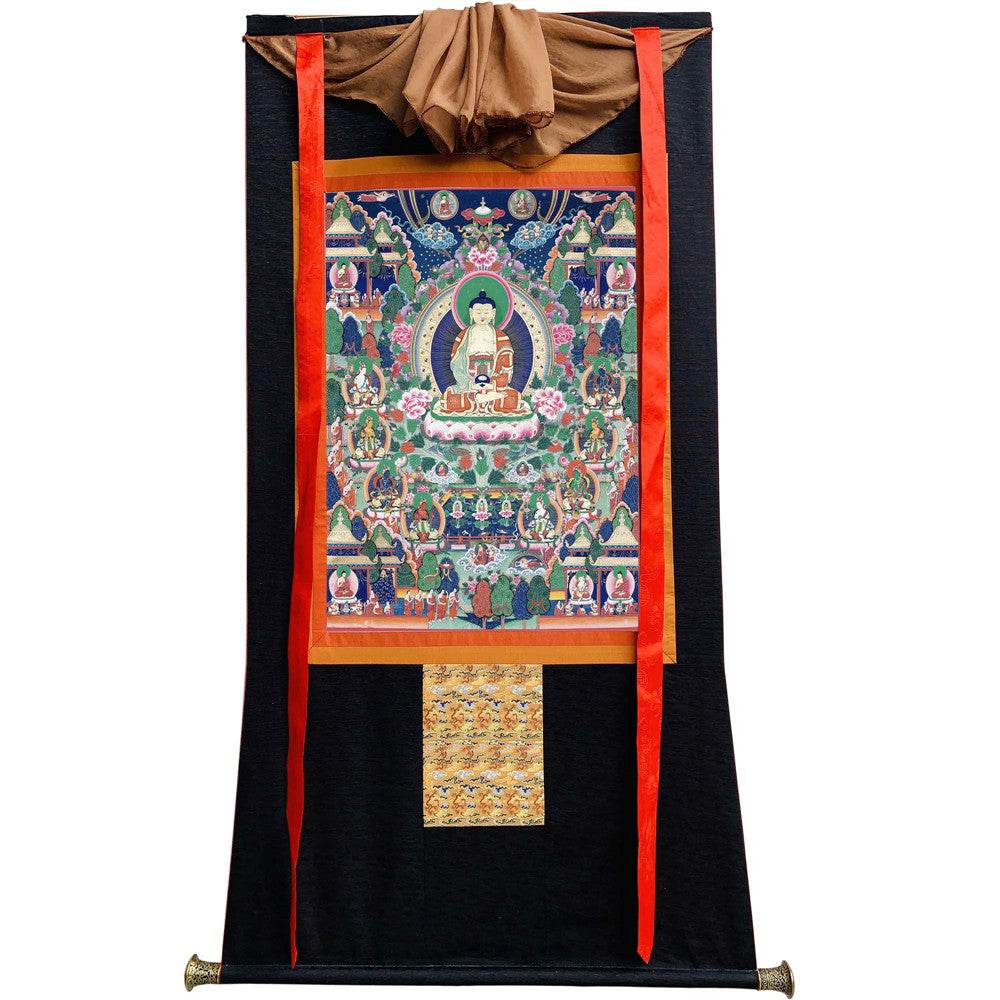 Western Pure Land of Ultimate Bliss - Tibetan thangka painting, view 8