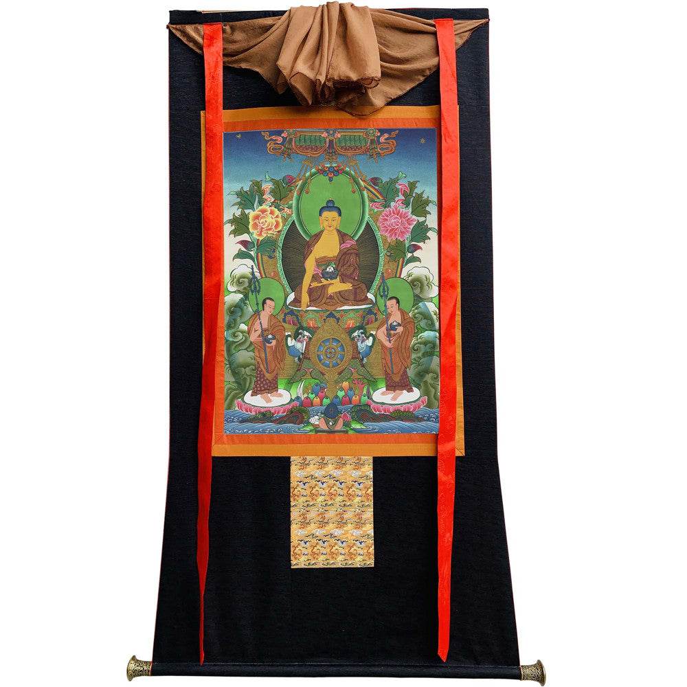 Shakyamuni Image - Tibetan thangka painting, view 13