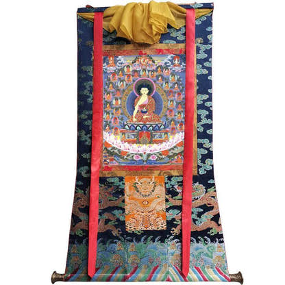 35 Confession Buddhas - Tibetan thangka painting, view 9