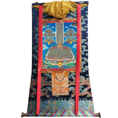 Tsongkhapa's Refuge Tree - Tibetan thangka painting, view 9