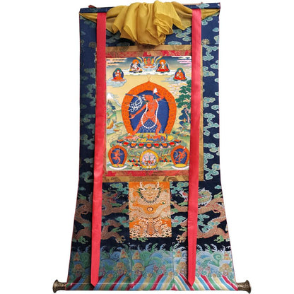 Gandhanra Tibetan Thangka Art - Black Dakini - Troma Nagmo - from Kathok Monastery - Giclee Print with Mineral Pigments