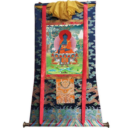 Acala / Akshobhya - Tibetan thangka painting, view 9