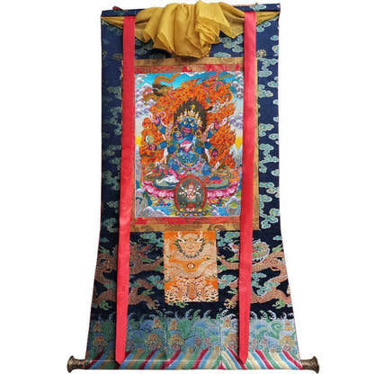 Mahakala - Tibetan thangka painting, view 9