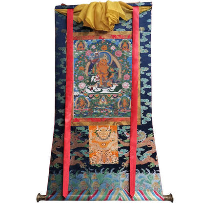 Vaishravana / Vaisravana - Tibetan thangka painting, view 9