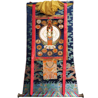 The Thousand-hand Avalokiteshvara - Tibetan thangka painting, view 9