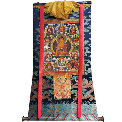 Shakyamuni - 18th Century - Tibetan thangka painting, view 9
