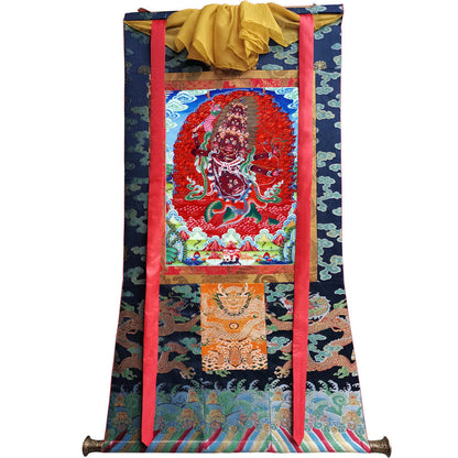 2760-唐卡-HBMT-064喇呼拉护法-300dpi - Tibetan thangka painting, view 9