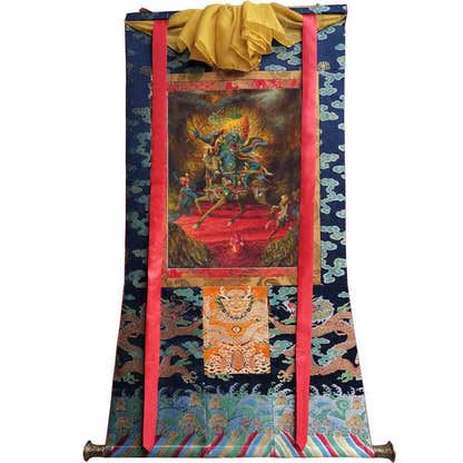 Palden Lhamo / Magzor Gyalmo / Shri Devi - Tibetan thangka painting, view 9