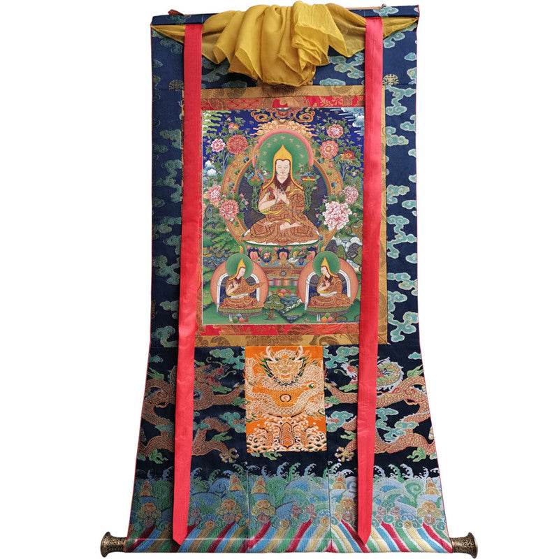 Je Tsongkhapa Image - Tibetan thangka painting, size reference