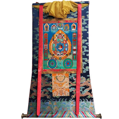 SIPAHO - Melong - Tibetan Calendar - Tibetan thangka painting, view 8
