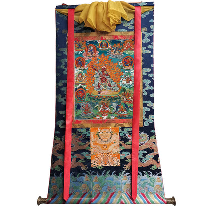 2766-唐卡-HBMT-070莲师愤怒相-老-300dpi - Tibetan thangka painting, view 9