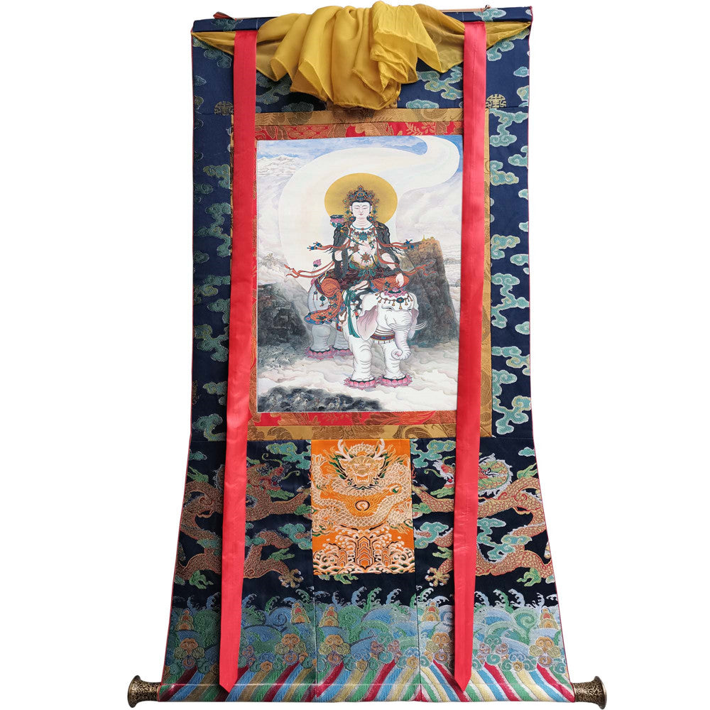 Gandhanra Tibetan Thangka Art - Samantabhadra - from Kathok Monastery - Giclee Print with Mineral Pigments