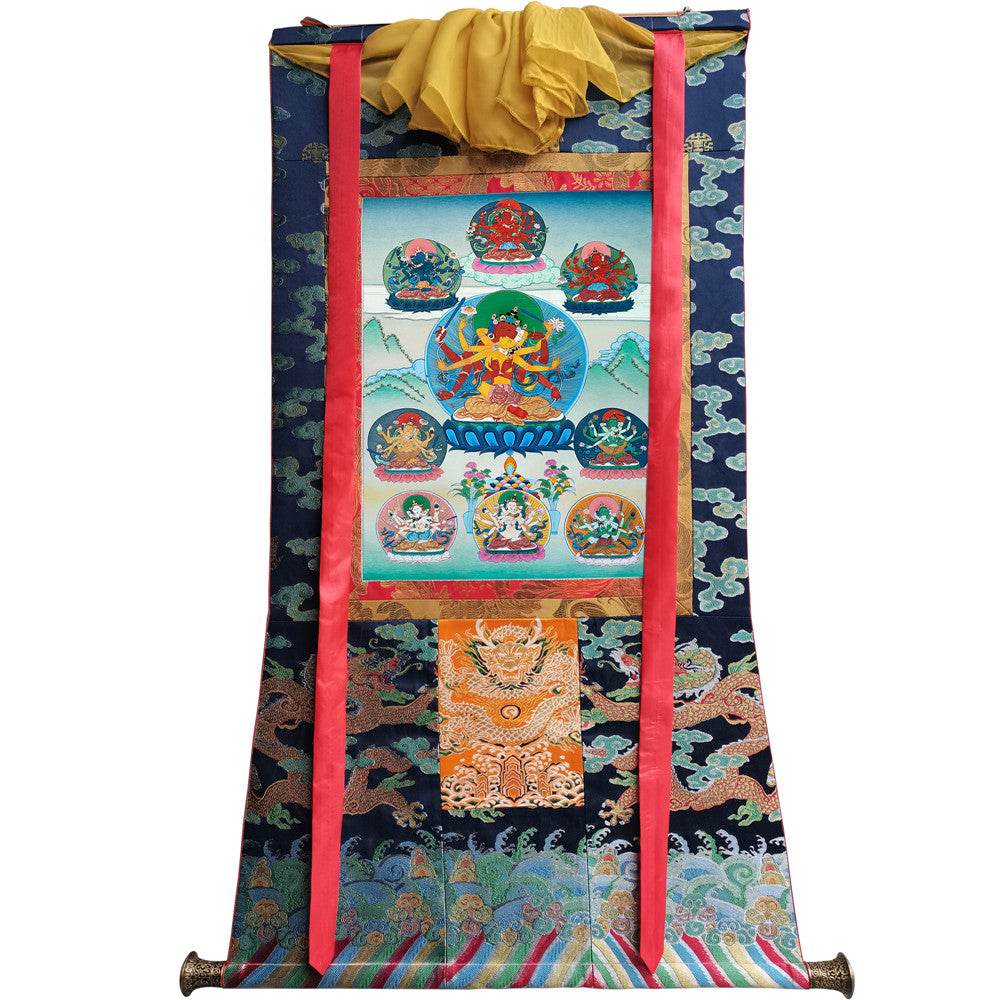 9 Yab-Yum Manjusri Thangka - Tibetan thangka painting, view 9