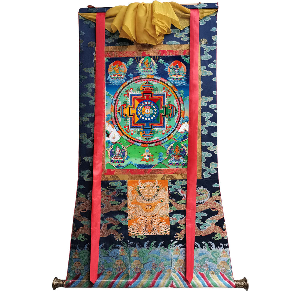 Gandhanra Giclee Printed Tibetan Thangka Art - The Mandala of Manjushri Bodhisattva