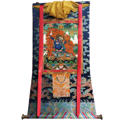 Yamantaka Vajrabhairava - Tibetan thangka painting, view 9