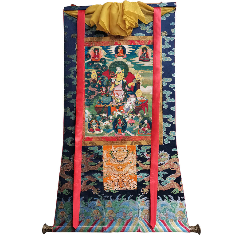 2769-唐卡-HBMT-073莲师-莲花王藏东宁玛派绢本53 - Tibetan thangka painting, view 9