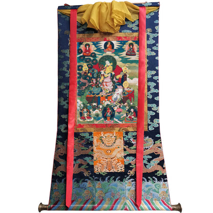 2769-唐卡-HBMT-073莲师-莲花王藏东宁玛派绢本53 - Tibetan thangka painting, view 9