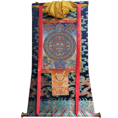 Shakyamuni Mandala Thangka - Tibetan thangka painting, size reference