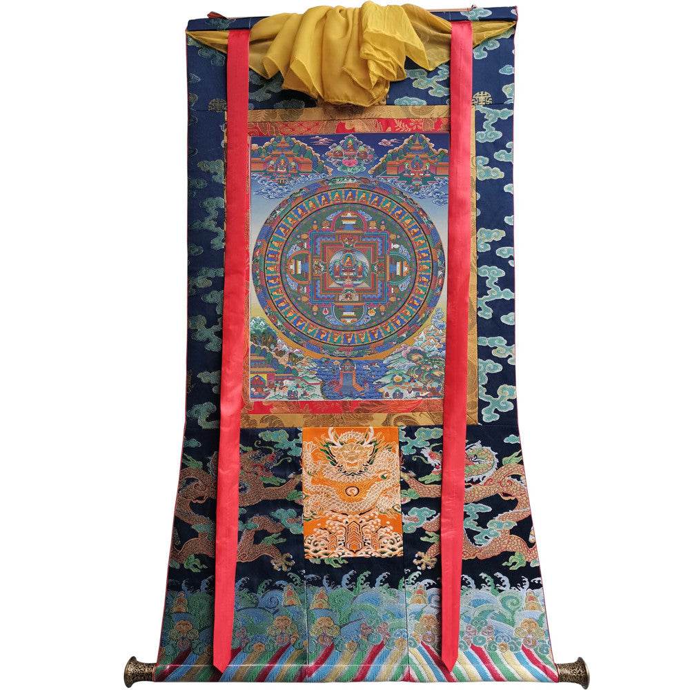 Shakyamuni Mandala Thangka - Tibetan thangka painting, size reference