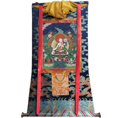 White Tara - Tibetan thangka painting, view 9