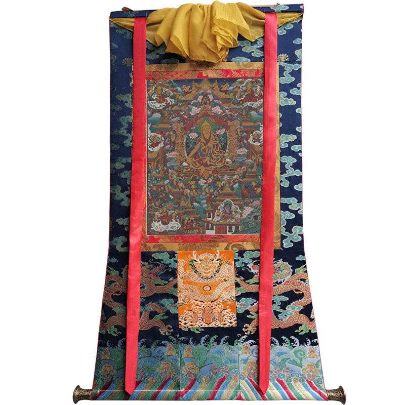 Je Tsongkhapa Image - Tibetan thangka painting, size reference