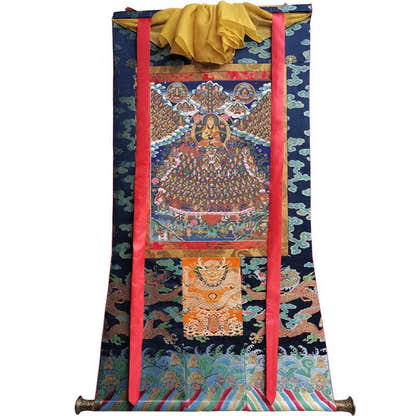 Je Tsongkhapa Refuge Tree Image - Tibetan thangka painting, size reference