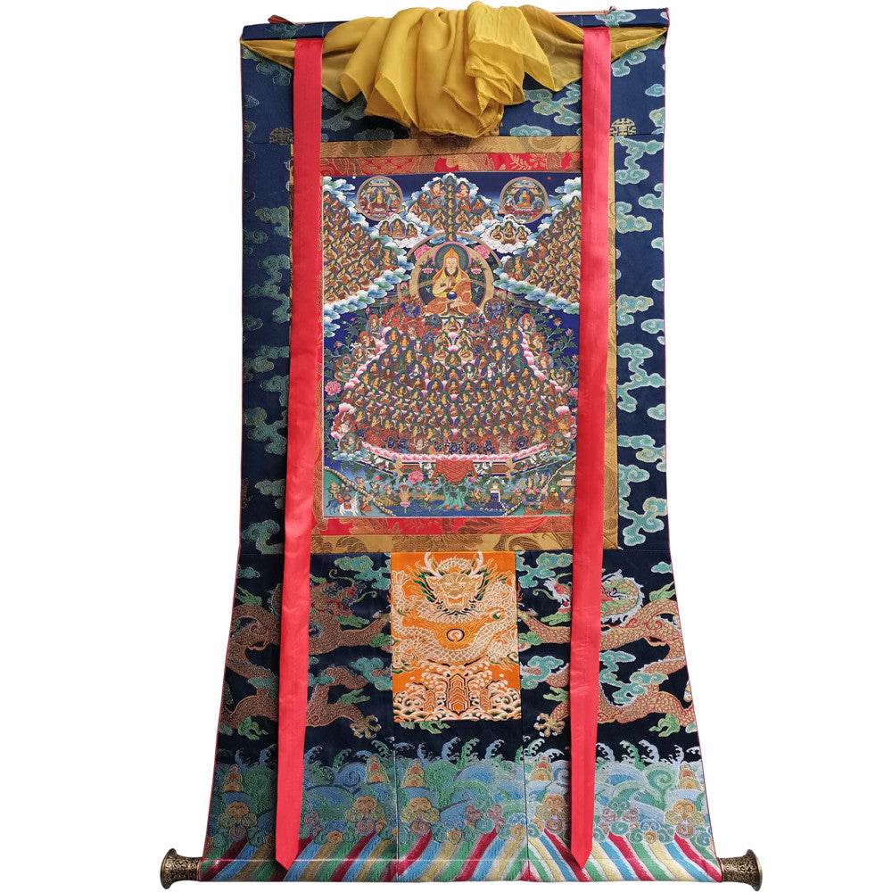 Tsongkhapa's Refuge Tree - 18th Century - Tibetan thangka painting, view 9