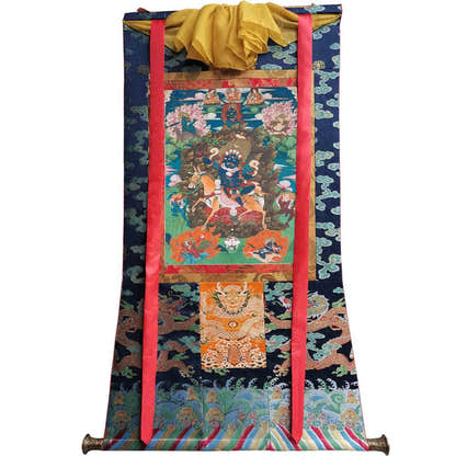 Palden Lhamo / Magzor Gyalmo / Shri Devi - 18th Century - Tibetan thangka painting, view 9
