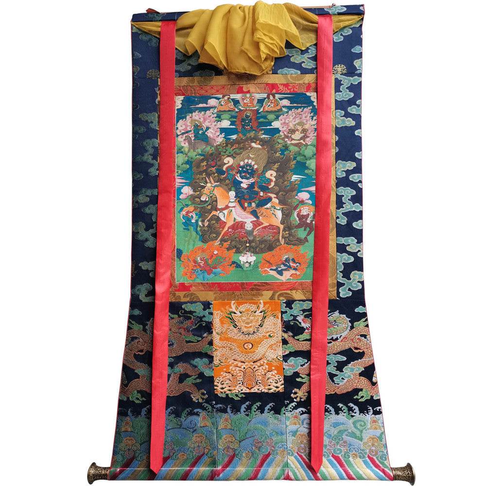 Palden Lhamo / Magzor Gyalmo / Shri Devi - 18th Century - Tibetan thangka painting, view 9