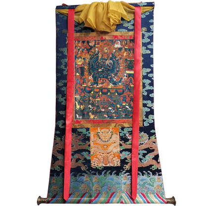 Vajrabhairava / Yamantaka - 13th Century Old Version - Tibetan thangka painting, view 9