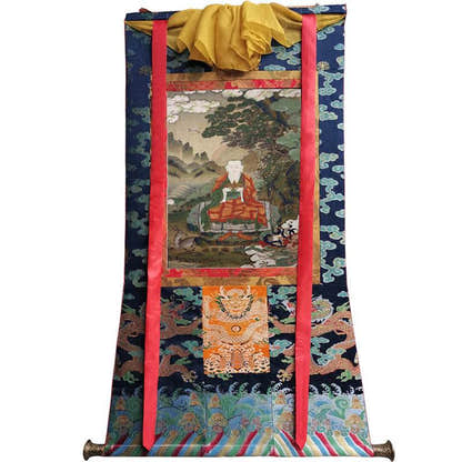 Amitabha Buddha Image - Tibetan thangka painting, size reference