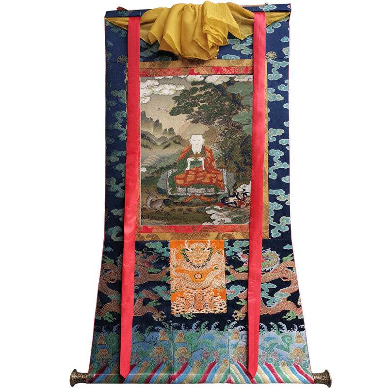 Amitabha Buddha Image - Tibetan thangka painting, size reference