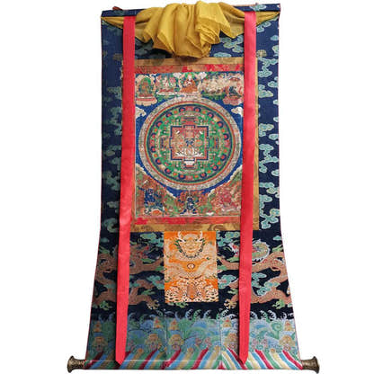 Vajrabhairava / Yamantaka Madala - 14th Century Old Version - Tibetan thangka painting, view 9