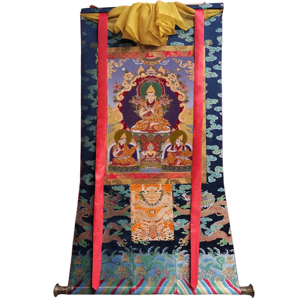 Tsongkhapa - 18th Century - Tibetan thangka painting, view 9