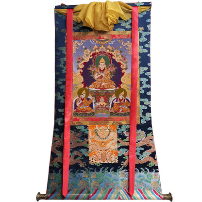 Gandhanra Tibetan Thangka Art - Tsongkhapa - from Labrang Monastery - Giclee Print with Mineral Pigments