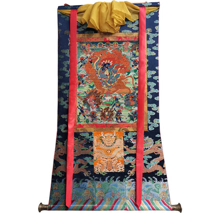 2765-唐卡-HBMT-069莲师忿怒金刚蒙古宁玛派绢本80 - Tibetan thangka painting, view 9