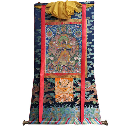 Gandhanra Tibetan Thangka Art - Vajrabhairava-Yamāntaka - from Kathok Monastery - Giclee Print with Mineral Pigments